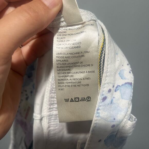 By Anthropologie The Wanderer Watercolor Cargo Utility Pants 28 NWT - Picture 10 of 11